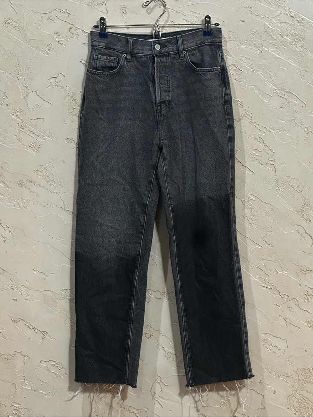 PacSun Women’s High Rise Straight Black Jeans Button-Fly size 25